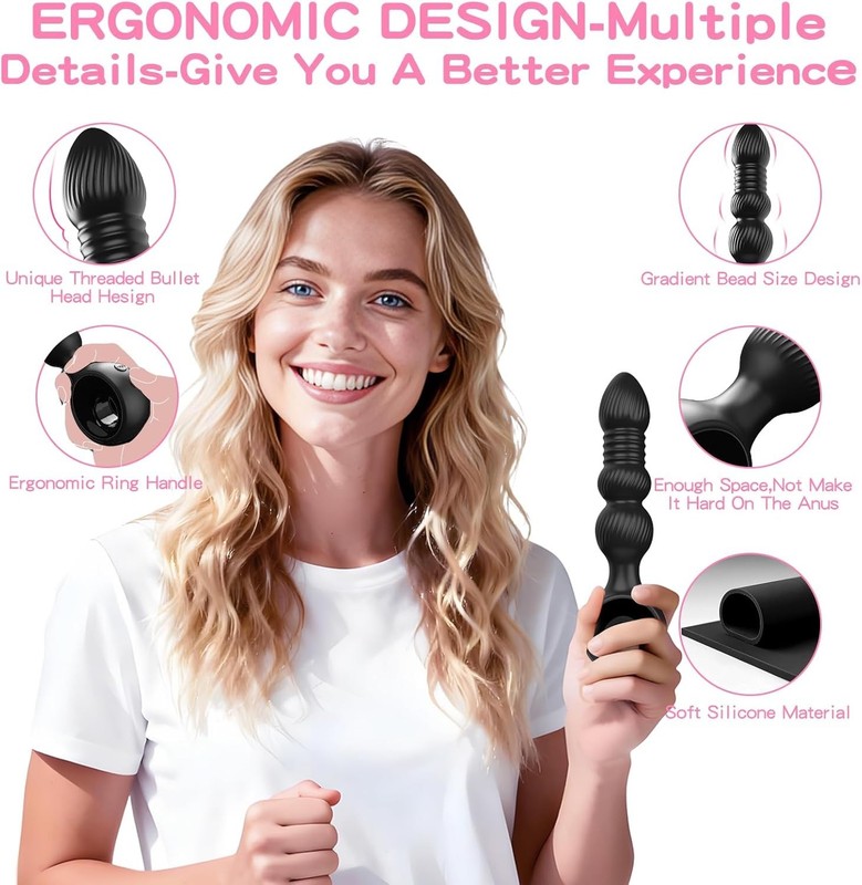 Prostate Massager Vibrator Thrusting Anal Butt Plug Dildo Sex Toys for Women gallery