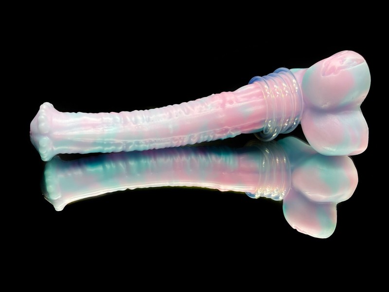 Unicorn Squirting Dildo 9" Silicone Monster Toy Ejaculating Adult Toy Cum Tube gallery
