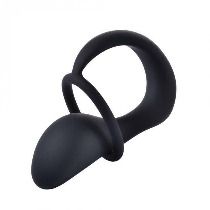 Adult Sex Toys for Men Gay Anal Plug with Penis Lock Ring Full Silicone Massager gallery
