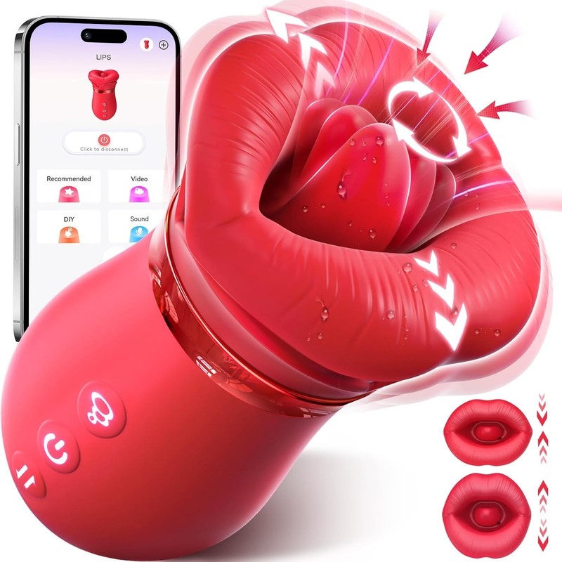Sucking Vibrator G Spot Dildo Massager Tongue Oral Clit Licking Sex Toys Women