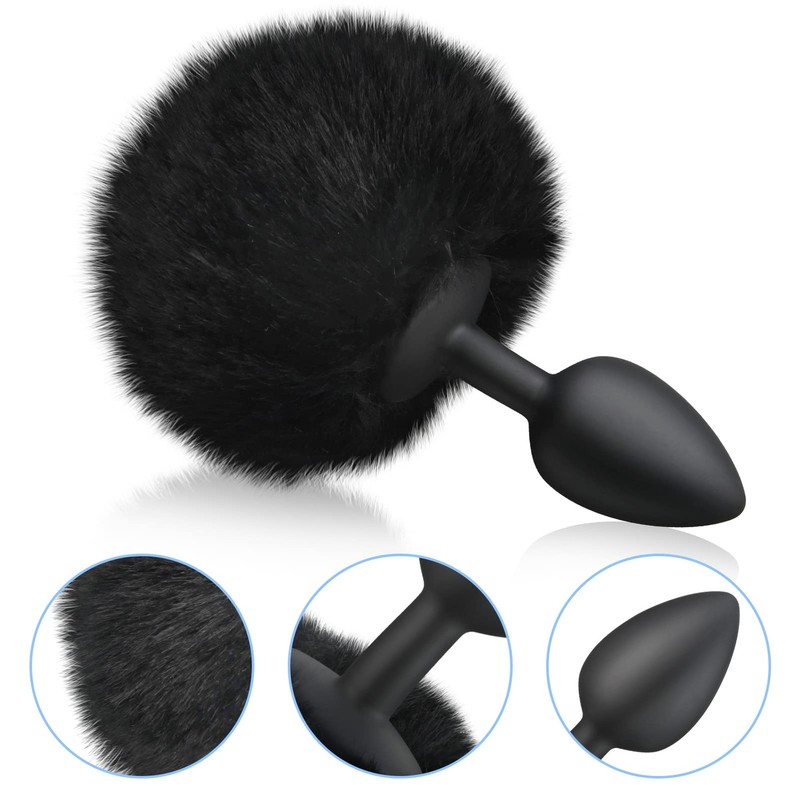 Silicone Anal Butt Plug with Anus Rabbit's Tail Cosplay Sexy Adult Toy Anal P... gallery