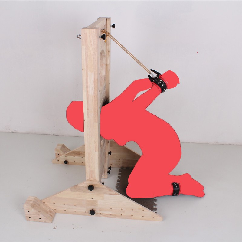 BDSM Bondage Kits Handcuffs & Footcuffs Wooden Yoke Torture Instrument Sex Toys