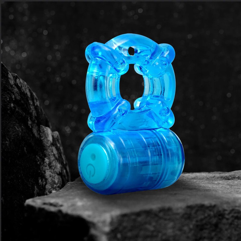 Rechargeable 5 Function Vibrating Penis Enhancing Couple Lover Cock Ring Sex Toy gallery