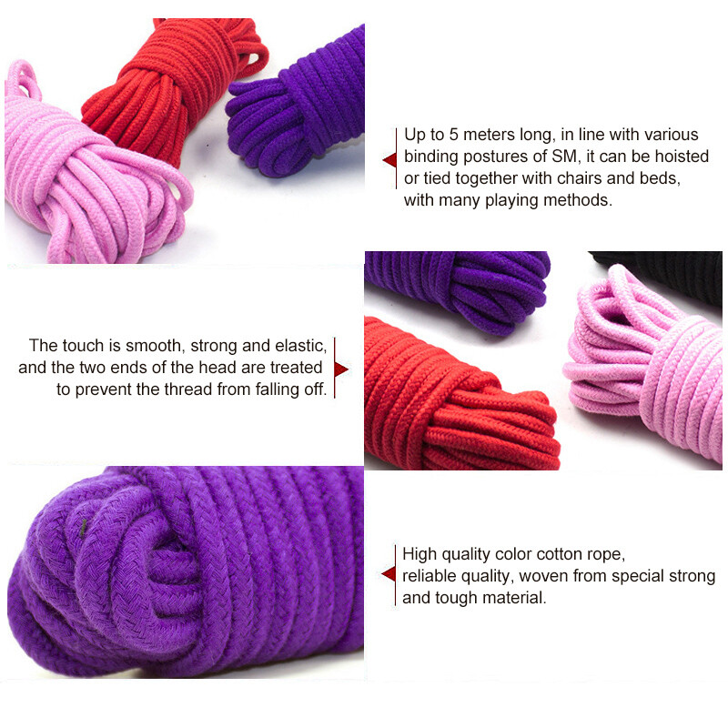 3pack Soft Cotton Rope 10m/33ft BDSM Bondage Shibari Restraint Binding Roleplay gallery