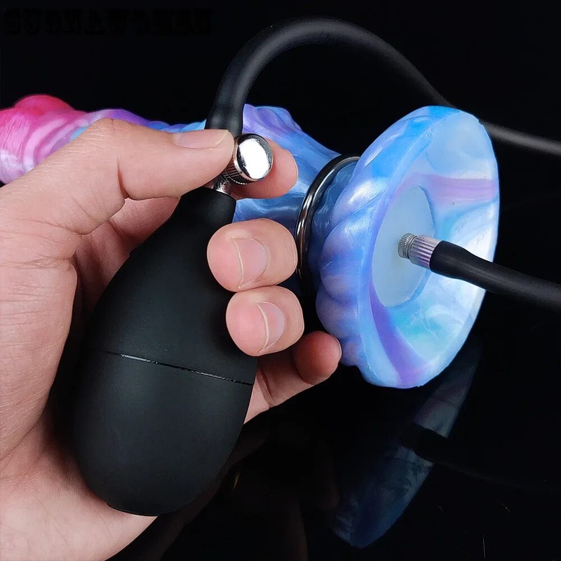 Pneumatic Ovipositor Dildo Huge Knot Sex Toy Lay Eggs Vaginal Anus Stimulator gallery