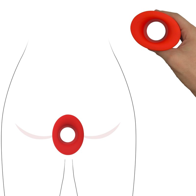 Silicone Anal Butt Plugs:Hollow Tunnel Anal Plug Anal Trainer Red Anal Traini…