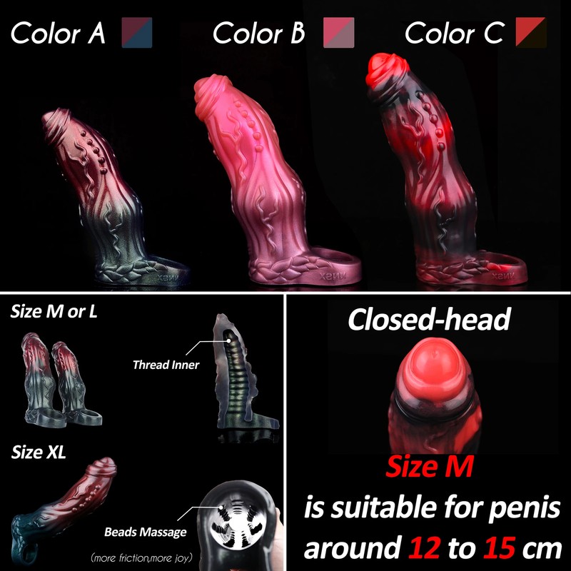 Dildo Sheath Penis Ring Delayed Ejaculation Sexy Adult Man Supplies Dick Enlarge