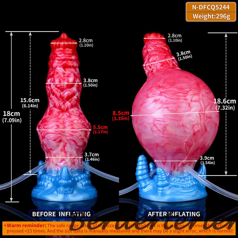 Inflatable Big Knotted Silicone Dildo Ejaculating Penis With Sucker Anal Sex Toy gallery