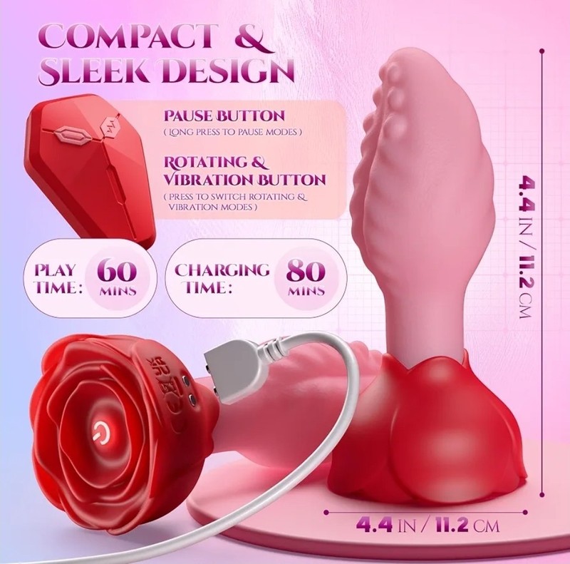 Remote Control Anal Vibrator Butt Plug Male 360°Rotation Anal Plug Sex Toys gallery