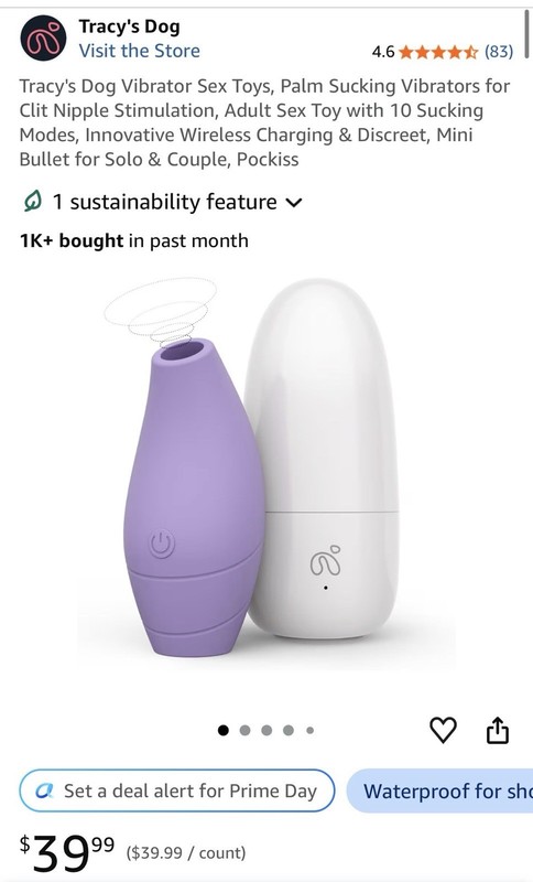 Tracy's Dog Vibrator Sex Toys Palm Sucking Vibrators for Clit Nipple Stimulation