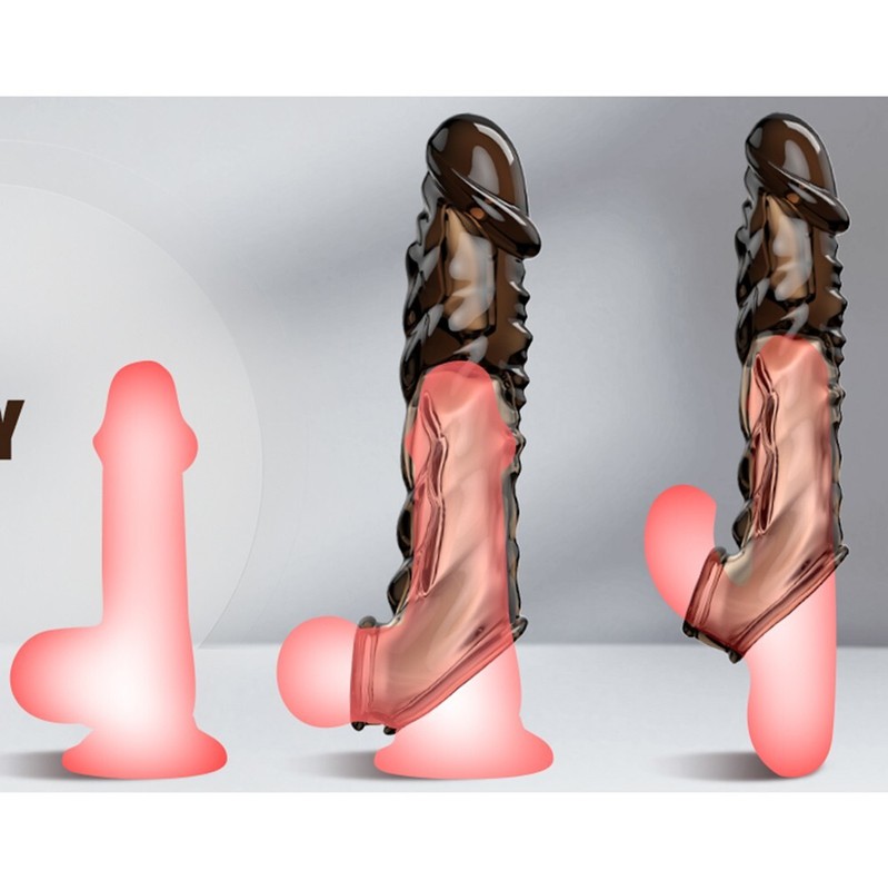 Male Cock-Girth-Enlarger-Enhancer-Huge-Penis-Extension-Extender-Sheath-Vibrator gallery