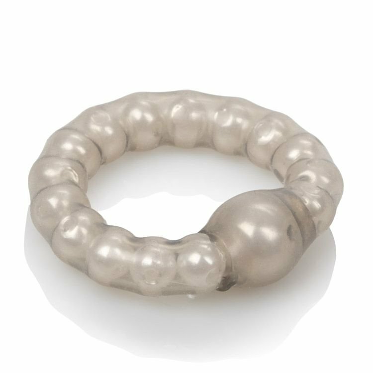 Male Men Penis Erection Enhancer Prolonging Sex Cock Ring w/ Pearl Stroker Beads