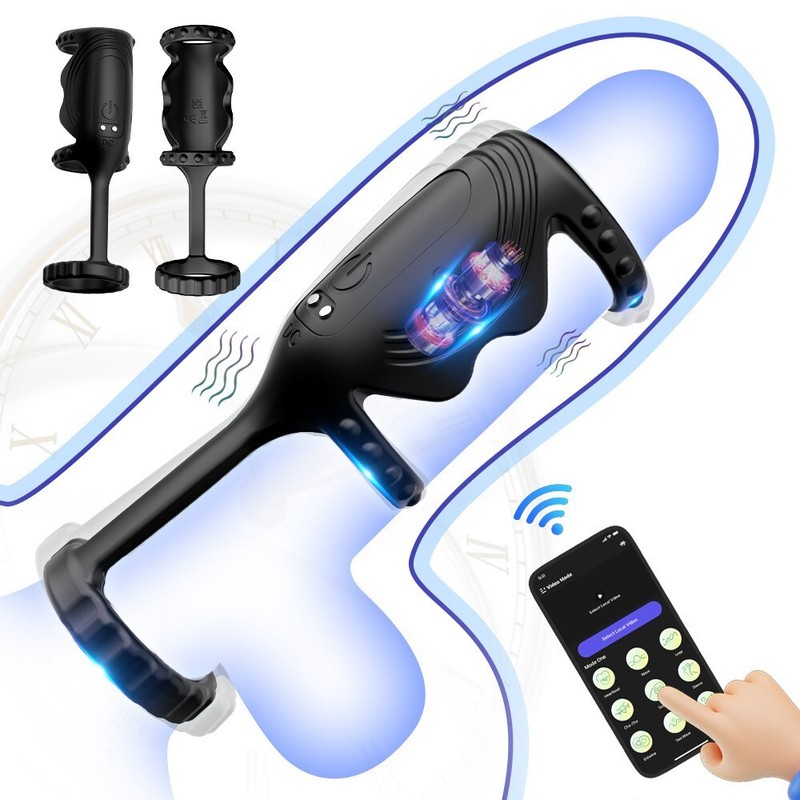 Vibrating Cock Ring Penis Ring APP Remote Rechargeable Sex Toys for Men Couple