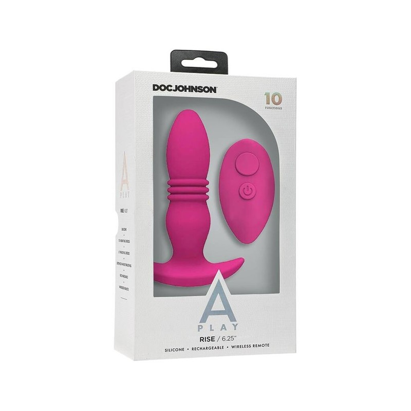 Doc Johnson A-Play Rise Anal Plug 6.25&Prime; – Pink
