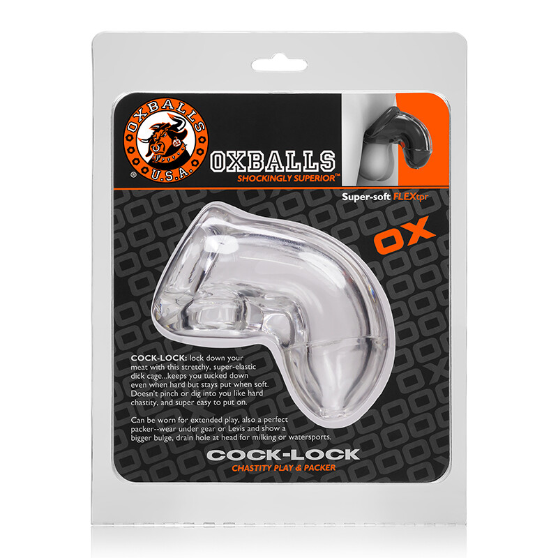 OxBalls Clear Cock Lock Chastity Penis Cage Male Sex Toy