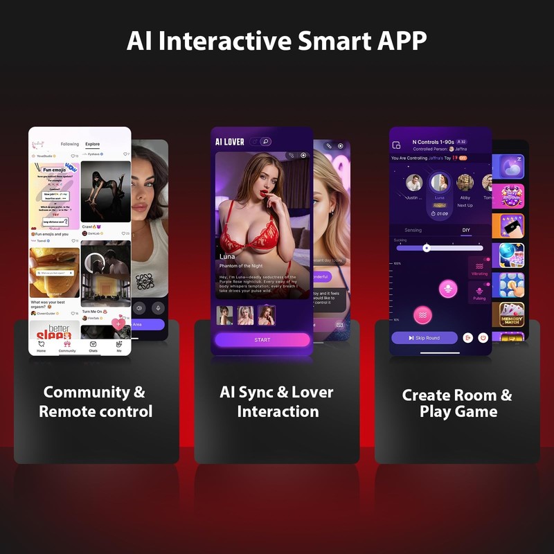 Male Masturbator Penis Pump - AI Powered Pocket Pussy Sex Toys Black Red gallery