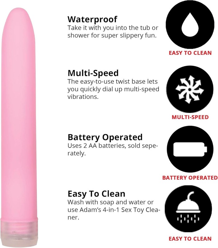 Velvet Kiss Vibrator 6 Inch Slimline Waterproof Multi Speed for G Spot Clitoral gallery