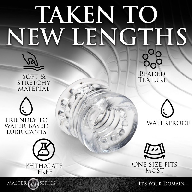 Master Series Ball Stack Clear Soft and Stretchy TPE Ball Stretcher by XR Brands gallery