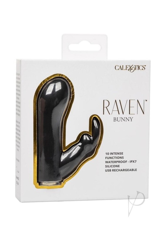 Raven Bunny Rechargeable Silicone Rabbit Vibrator – Black