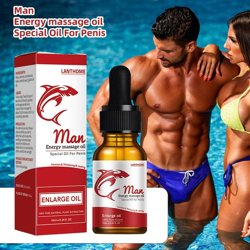 4 Pack 10ml Men Massage Oil Longer Thicker Enhancement Men Energy longer Care