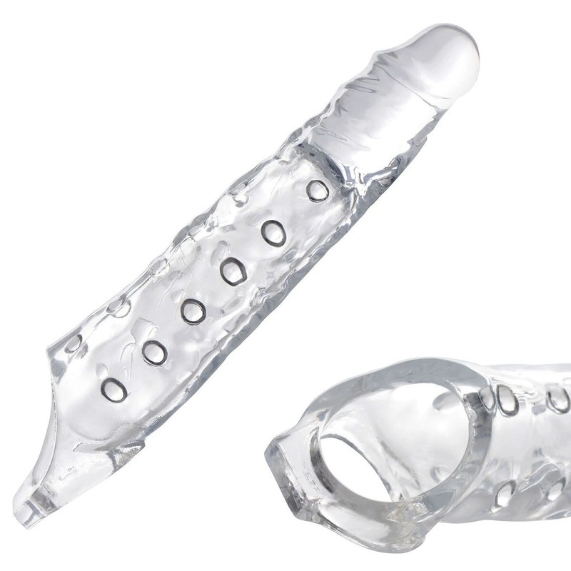 Add 3&Prime; Realistic Penis Extender Extension Sleeve Cock Sheath Enlarger Enhancer