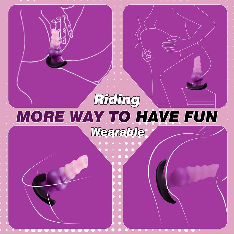 6.3" Large Butt Plug Anal Plug with Big Knot, Huge Buttplug Silicone Anal Plu... gallery