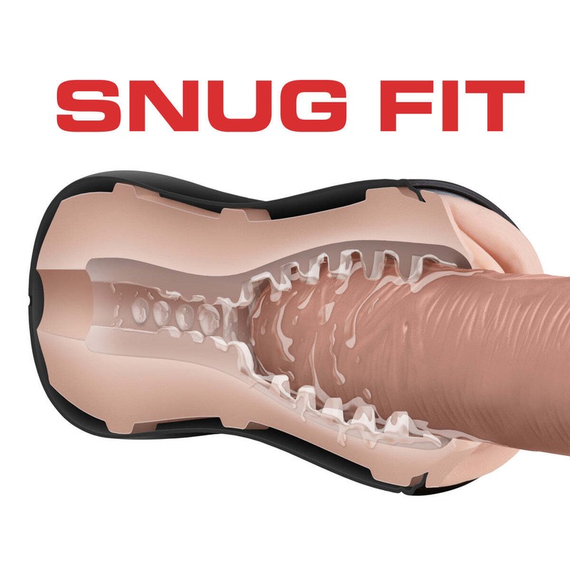 Blush M for Men-Lubricating Mens Masturbation Cup with Pleasure Ridges and Orbs gallery