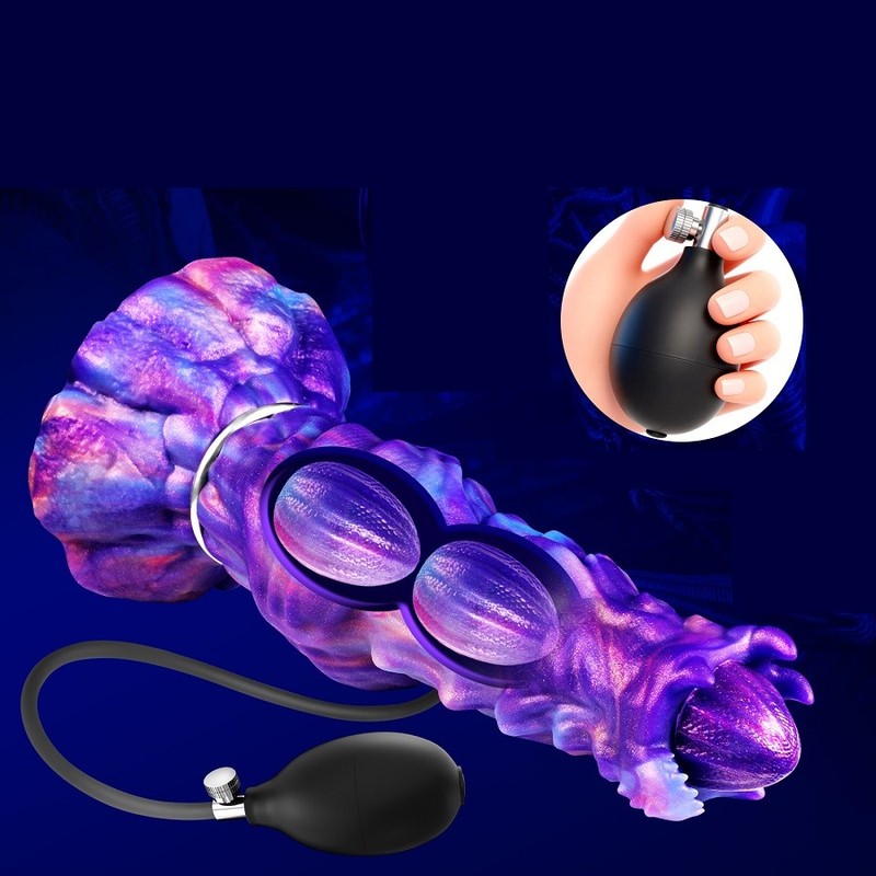 Alien Ovipositor Knot Dildo with 4 Laying Eggs Sex Toy Pussy Vagina Masturbator