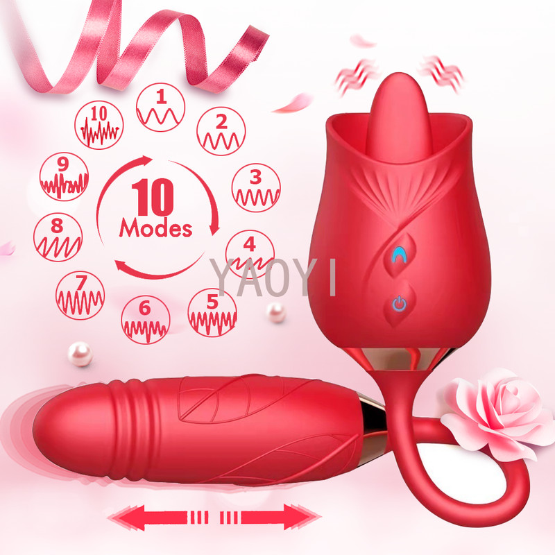 Multi-Speed-Thrusting-Flower-Vibrator-Women-Rechargeable-Clit-Licking-Adult-Toys gallery
