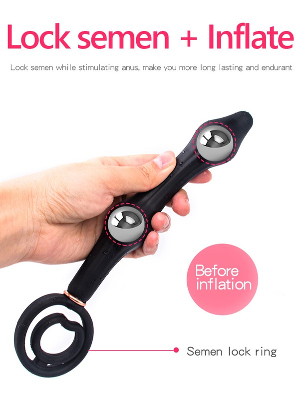 Inflatable Anal Plug Expandable Dildo Pump Butt Plug Anal Stretcher Bdsm Sex Toy gallery