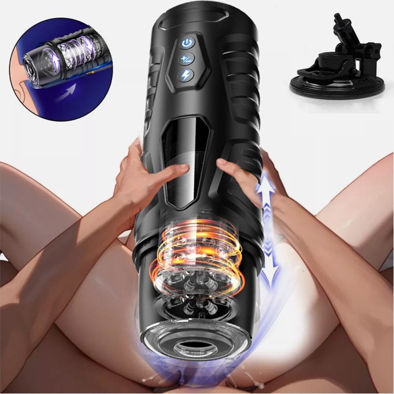 Auto Sex Machine Rotate Blowjob Telescopic Male Masturbaters Cup Stroker Men Toy