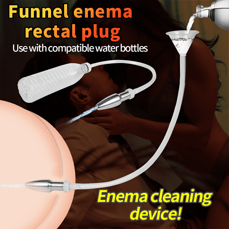 Shower Cleansing Vaginal Anal Enema Colon Douche System Connect Bottle&Funnel gallery