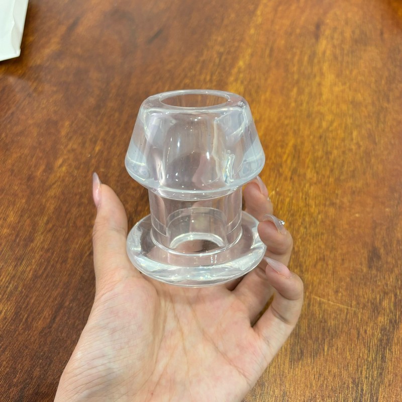 Hollow Anal Plug Dilator Expansion Tunnel Butt Plug Ass Anal Vaginal Sex Toys US gallery
