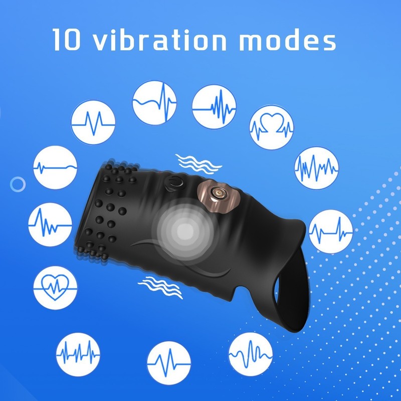 Penis Cock Ring Vibrator G-spot Dildo Massager Sex Toys For Women Men Couples gallery