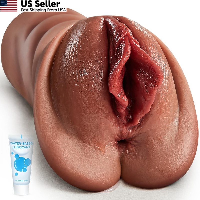 Realistic Brown Pocket Pussy Male Masturbator 5D Vagina Tight Anus FROM USA