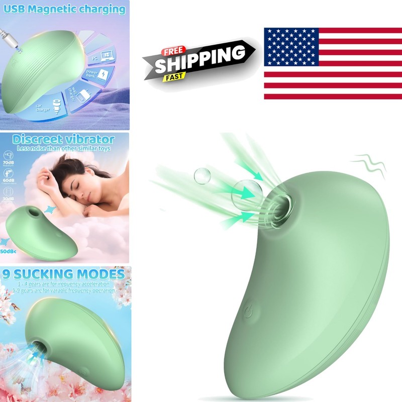 Clitoral Stimulator with 9 Vibrating Modes Waterproof Silicone Pleasure Toy