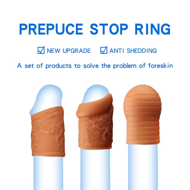 1PC Foreskin Penis Cock Ring Sleeve Sheath Delay Premature Ejaculation gallery