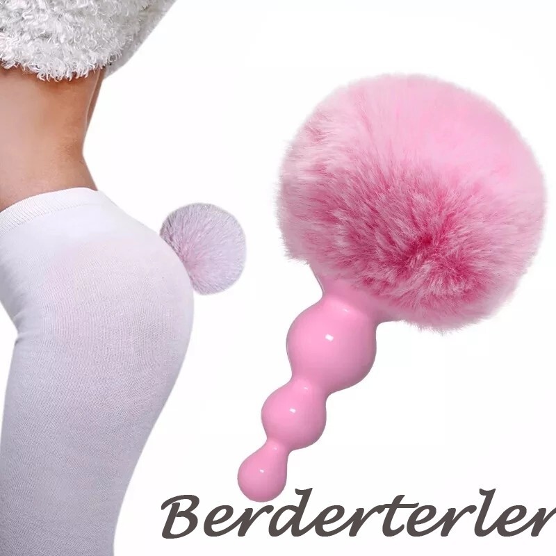 Silicone Anal Plug Plush Rabbit Tail Butt Plug Prostate Massager Tail Sex Toys
