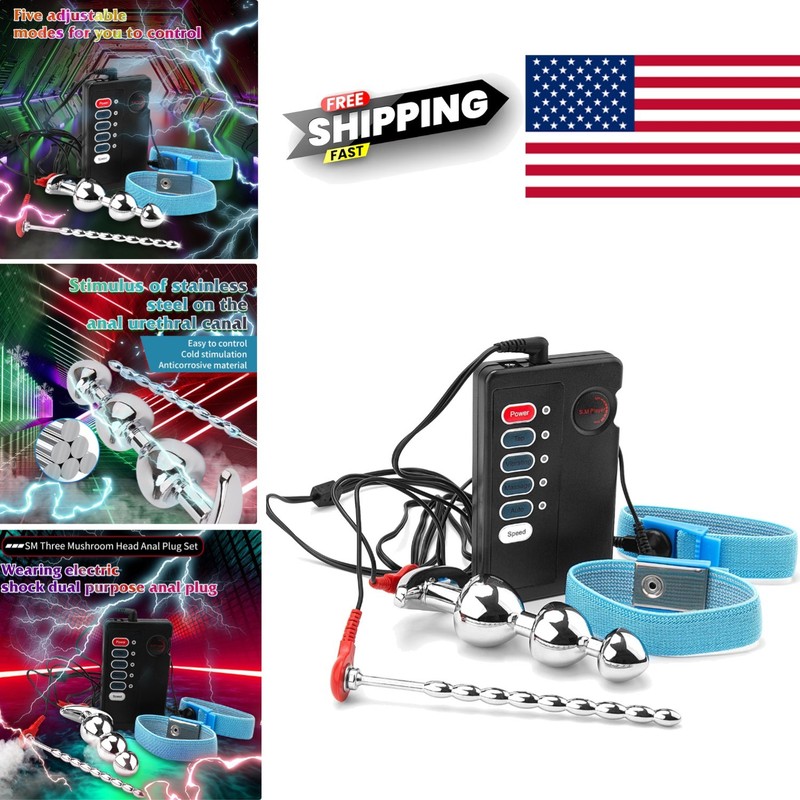1 Adult Electric Butt Plug Trainer Kit with Flared Base for Prostate Massage