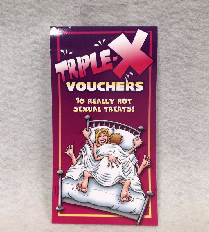 Triple X Vouchers 10pk Couples Coupon Spice Up Anniversary Unisex Birthday Gift