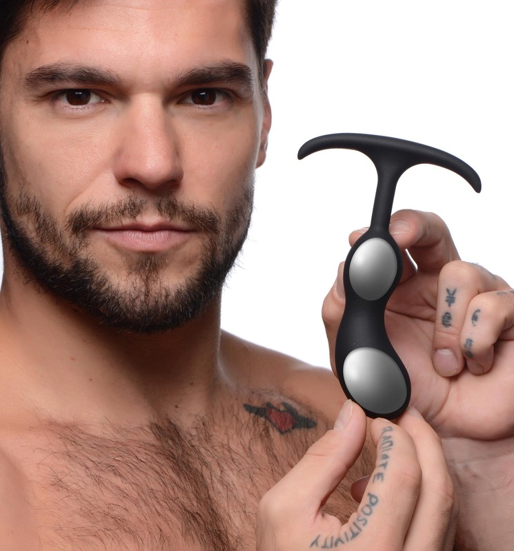 Anal Plug Silicone Male Prostate Butt Probe Metal Weighted Small