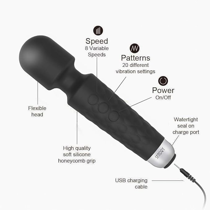 Sendry Female Vibrator, G-Spot & Sex Toy, 20 Modes & 8 Speeds Wand Massager gallery