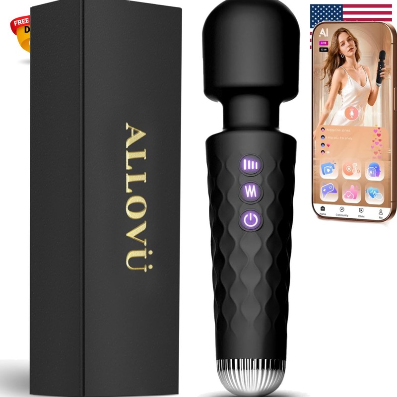 Multi-Function Wand Vibrator for Couples - AI Control, 10 Vibration Intensities