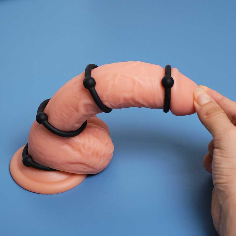 4pcs Set Cockring for Male Strong Stay Harder for Penis Stretcher Growth Sex Toy gallery