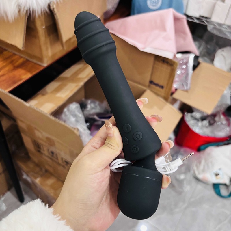 2in1 Vibrator AV Wand Heating for Women G-Spot Vagina Stimulator Nipples Breast