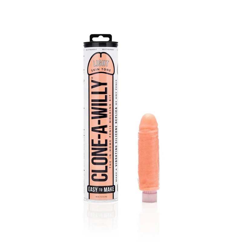 Clone A Willy Realistic Silicone Penis Dildo Molding Kit with Vibe - Light Tone
