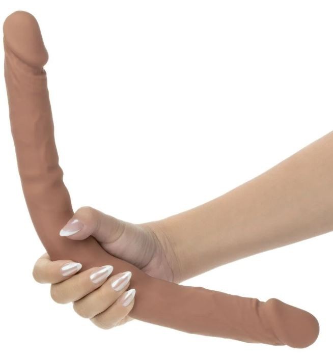 California Exotic Calexotics Studs Bend And Hold Dual Dong 16" Brown, New gallery