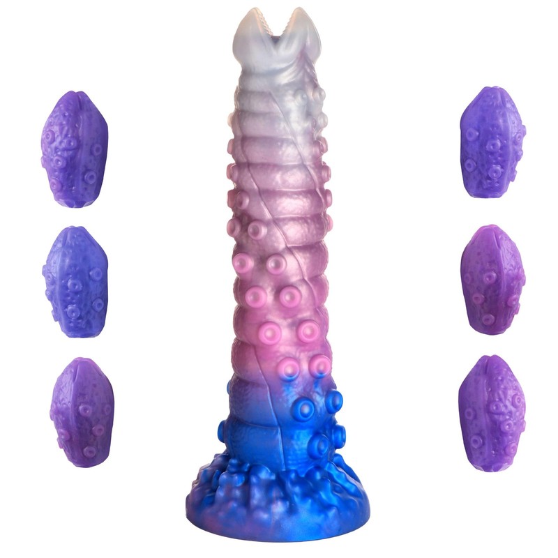 CREATURE COCKS Tenta-Queen Ovipositor Silicone Dildo with Eggs for Men, Women, &