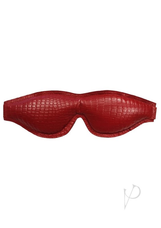 Rouge Anaconda Padded Adjustable Blindfold – Burgundy/Black