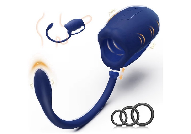 Penis Vibrator Male Masturbator Detachable Butt Plug and Cock Ring